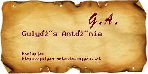 Gulyás Antónia névjegykártya